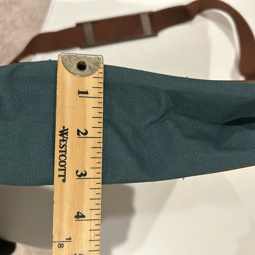 Vintage POLO RALPH LAUREN Shoulder Messenger Bag Green Canvas Laptop Bag EUC